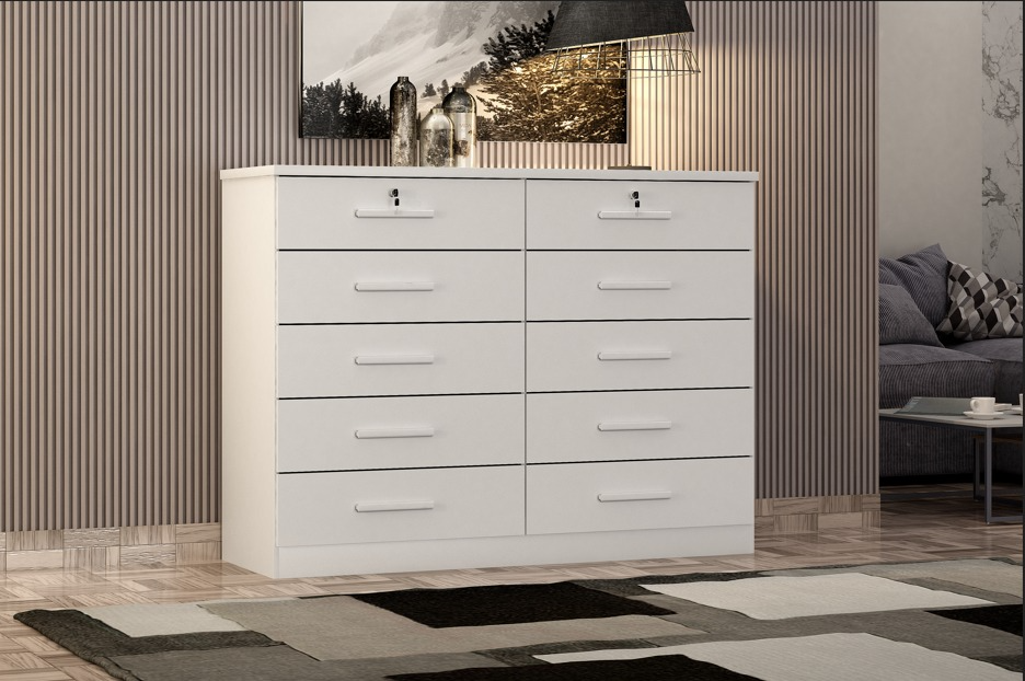 Cômoda Deca 10 gaveta BRANCA