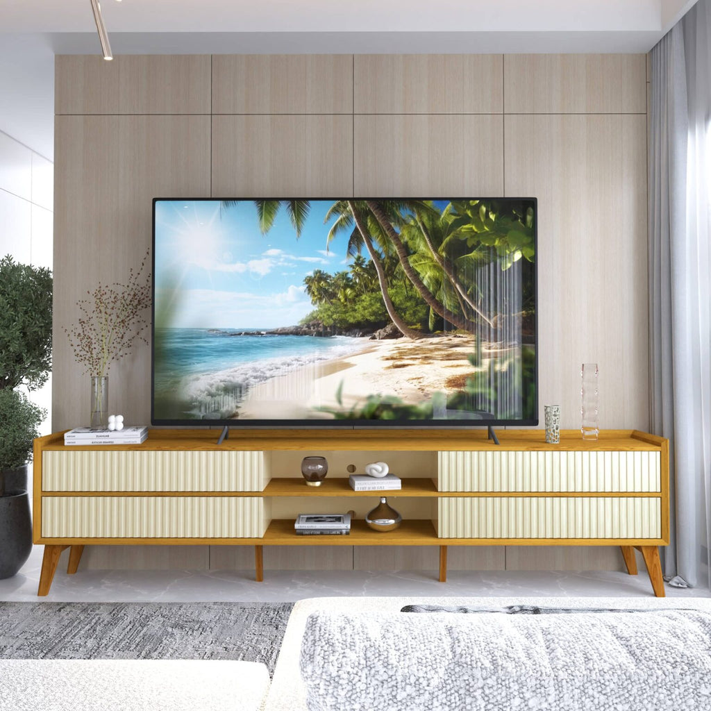 Rack até 85″ Magnífico 212 Naturale/Off White – GELIUS