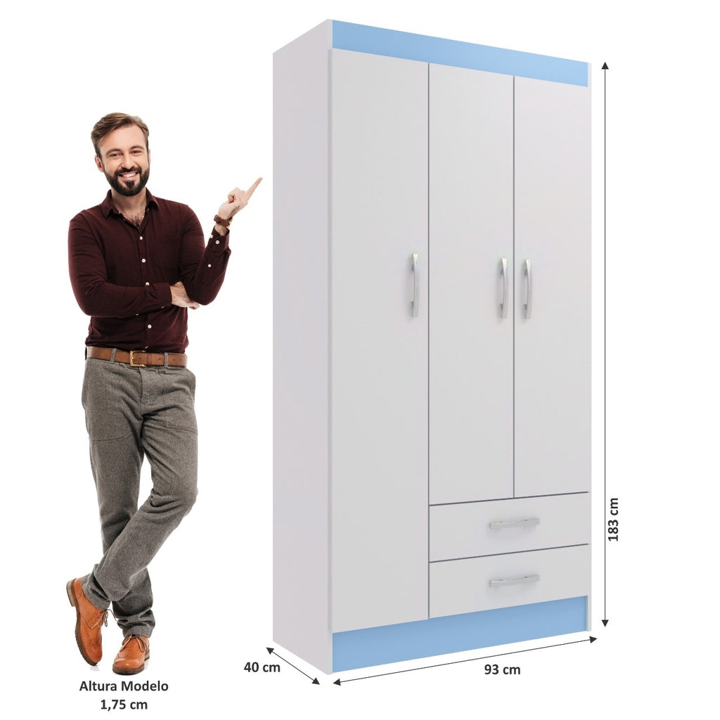 Guarda-Roupa Alice 3 pts - - Móveis furniture