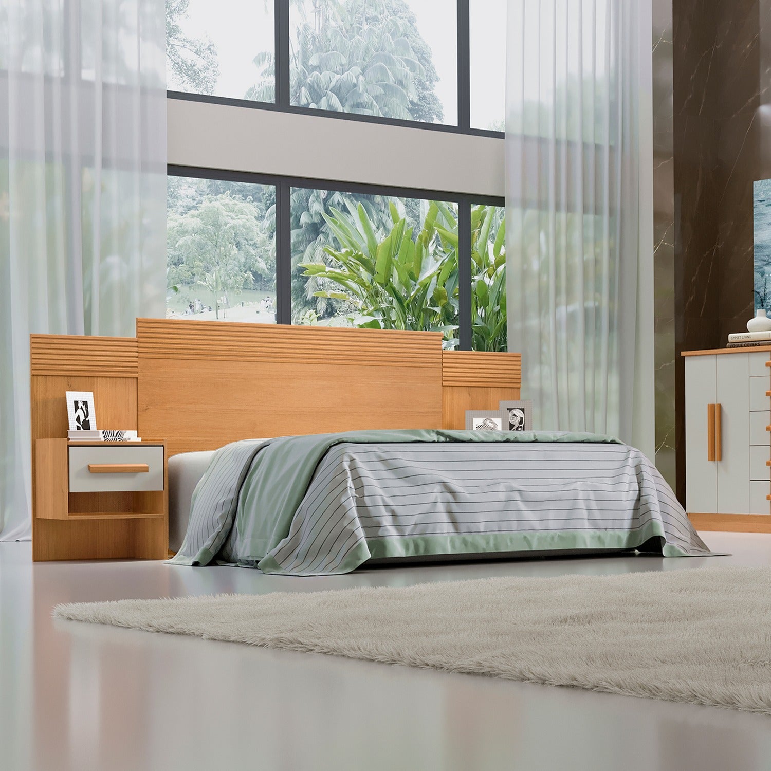 Cabeceira Queen Marselha 160 Cinamomo.Off Dt Ripado D Doro