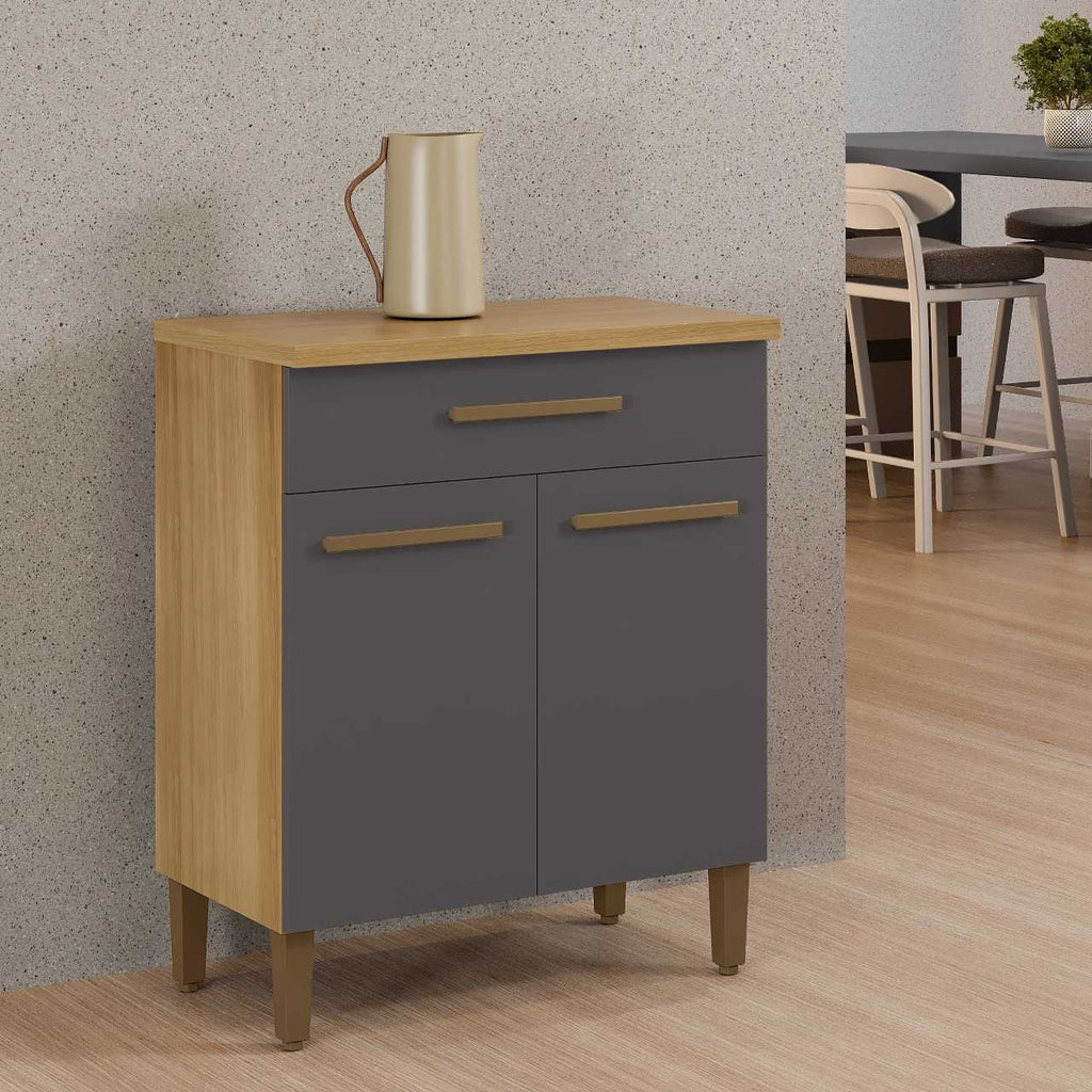 Balcão Ômega – Cinamomo/Grafite