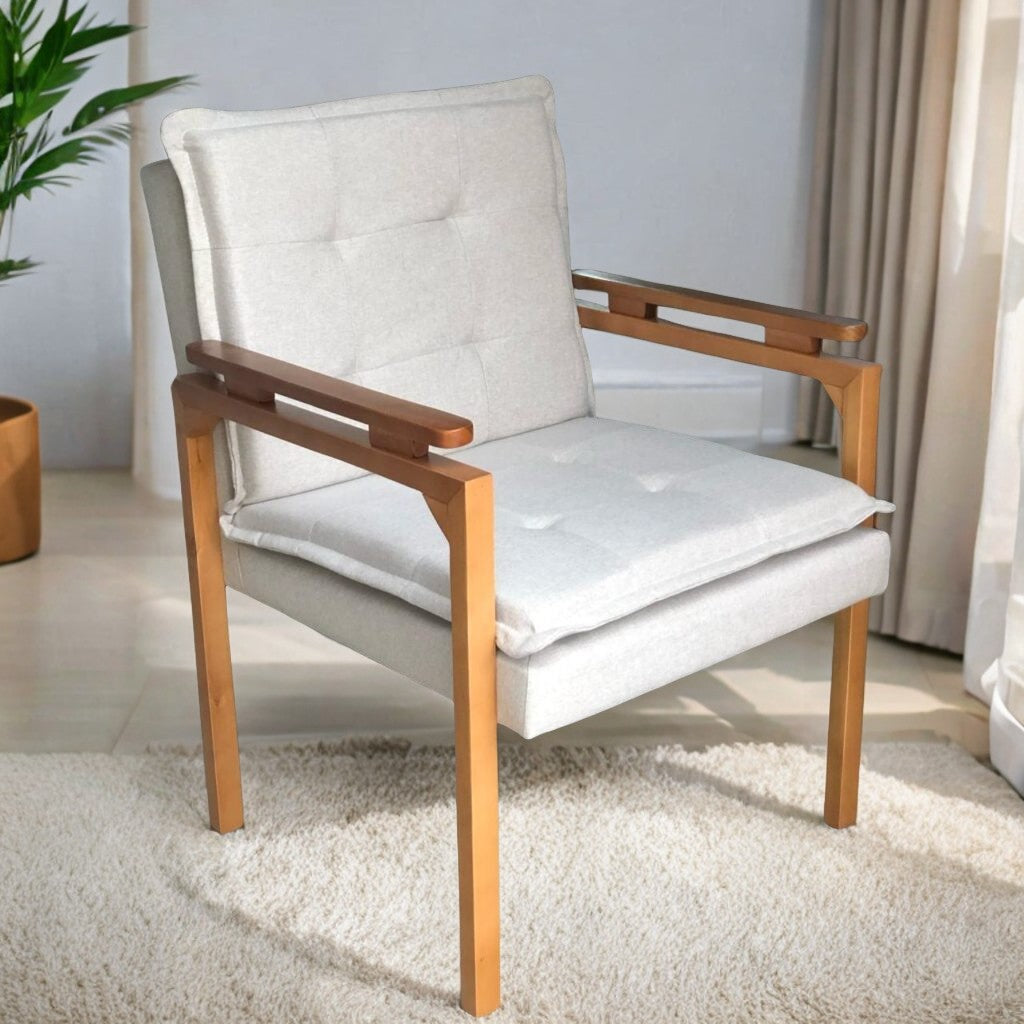 Poltrona Belíssima Linho Bege – JOSEBE DECOR