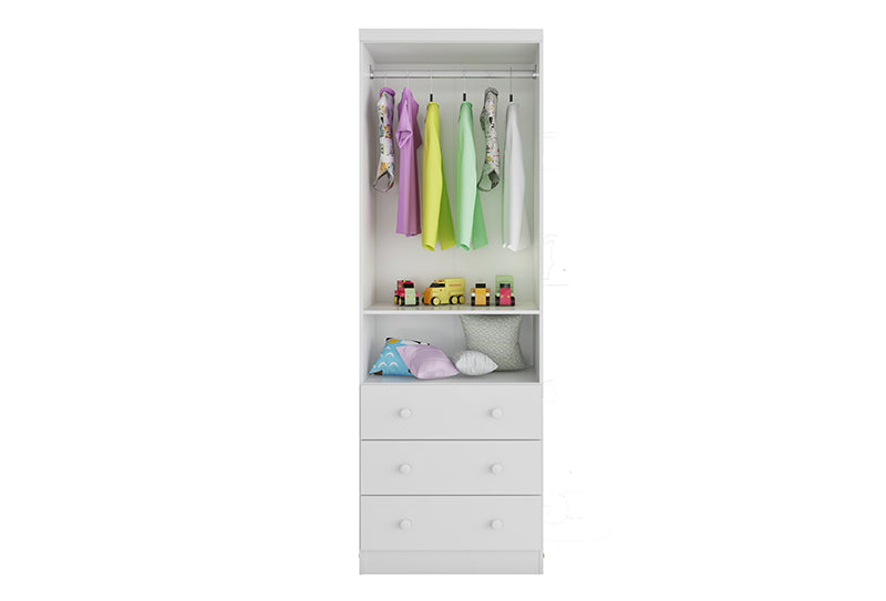 Guarda-Roupa 2 Portas Luna New Branco Brilho – PEROBA MÓVEIS - Móveis furniture