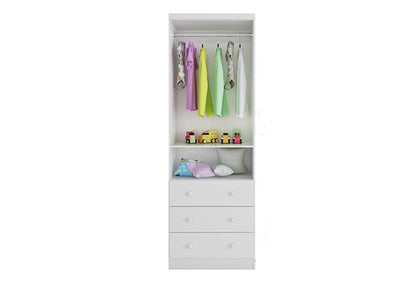 Guarda-Roupa 2 Portas Luna New Branco Brilho – PEROBA MÓVEIS - Móveis furniture