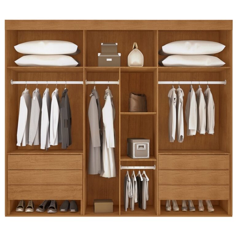 Guarda-Roupa 6 Portas Lucca Premium 2,73 m Naturale – RUFATO TO