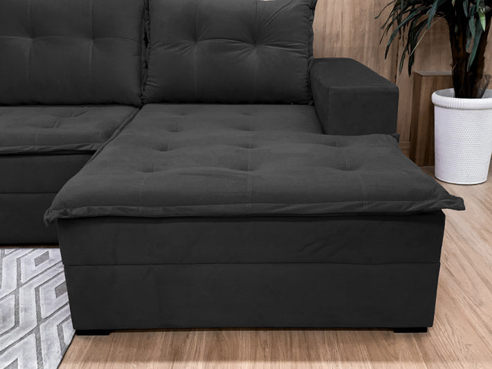 Sofá Canto Preto Leblon - Móveis furniture