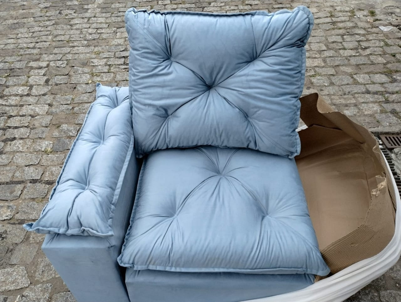 Sofá Retrátil e Reclinável Grécia 2,00 m Azul – QUINE ESTOFADOS - Móveis furniture