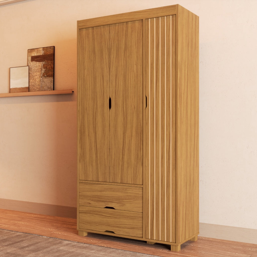 Guarda-Roupa 3 Portas Bela 0,89 m Nature – MADEC/VJ MÓVEIS