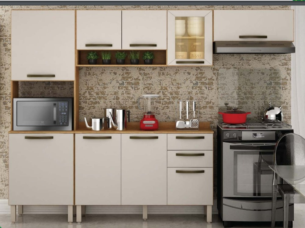 Cozinha Completa Valência com Aéreo 3 portas Reflecta 4 peças - Móveis furniture