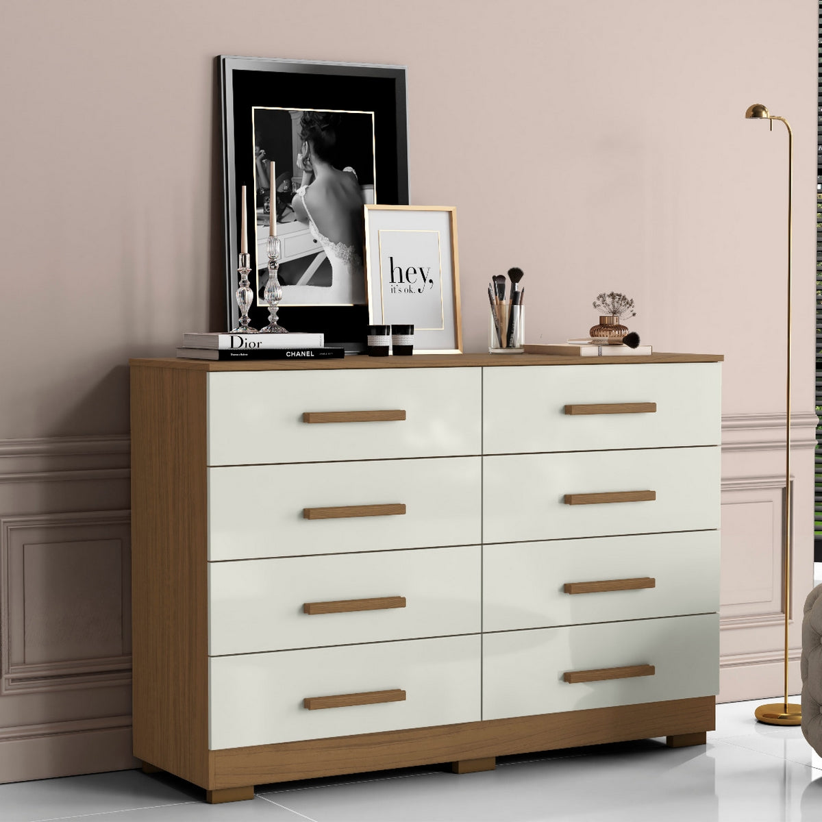 Cômoda 8 Gavetas Atacama/Off White – ARAMÓVEIS