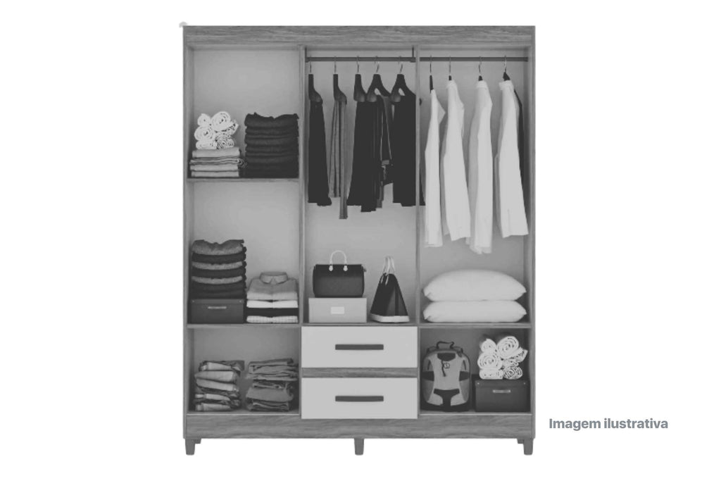 GUARDA ROUPA COIMBRA 6PTS BRANCO – FELLICCI