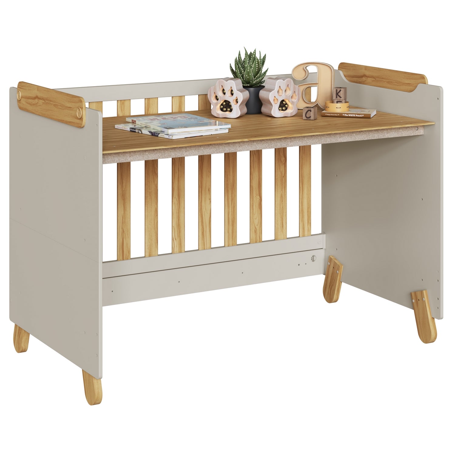 Berço Americano Pingo Off White/Amêndoa – PEROBA MÓVEIS