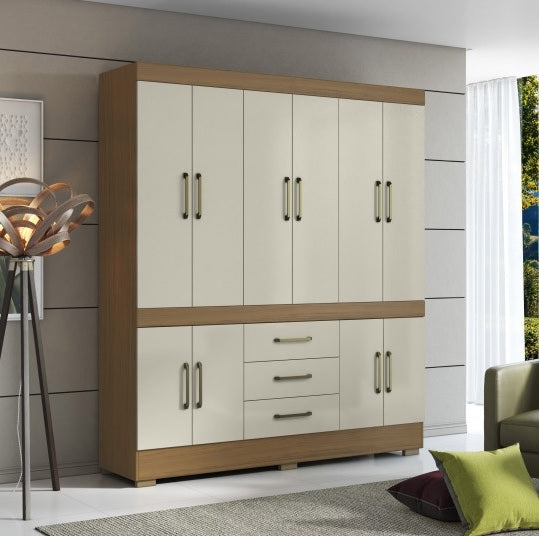 Guarda-Roupa 10 Portas Mônaco 178,8 m Atacama/Areia – ARAMÓVEIS - Móveis furniture