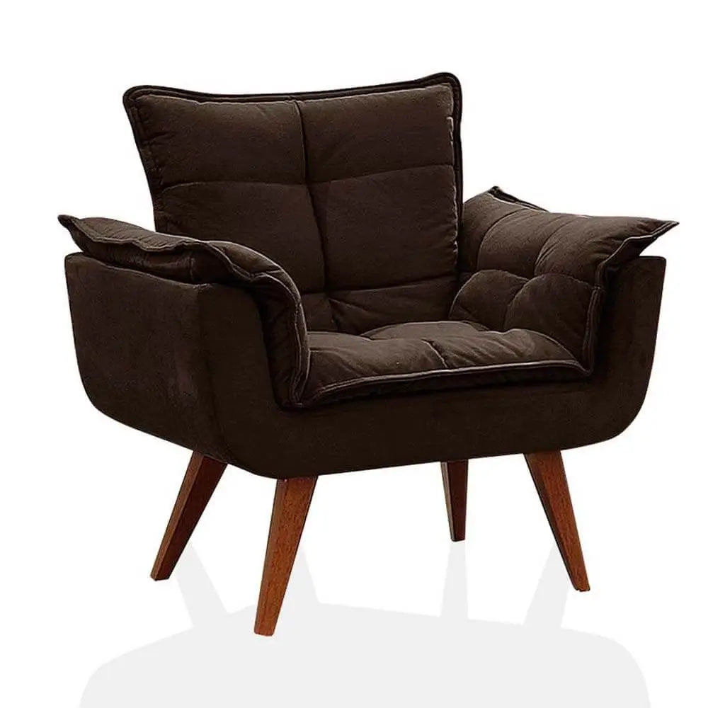 Poltrona Opalla Veludo Pés Palito My House Decor