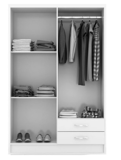 GUARDA ROUPA ATALAIA 4P 2G -EVIDÊNCIA MÓVEIS - Móveis furniture