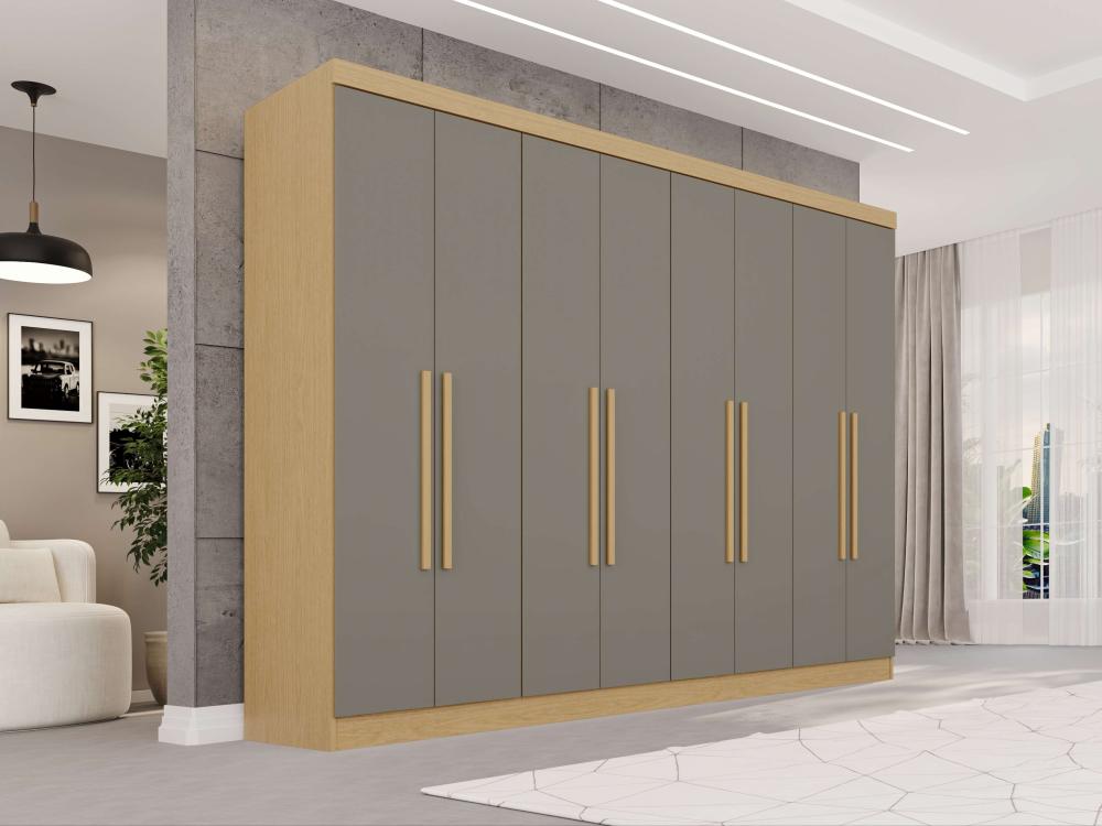 GUARDA ROUPA RECIFE 2.41 M COM 8 PORTAS E 4 GAVETAS – SALLETO