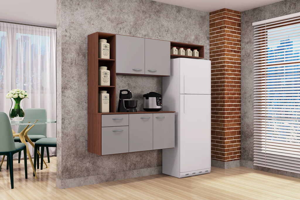 Cozinha Susp com Balcao Isis 163 - Móveis furniture