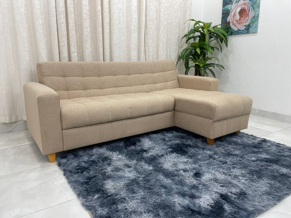 Sofá Colorado com Cheise 2.13m – Bege Linho - Móveis furniture
