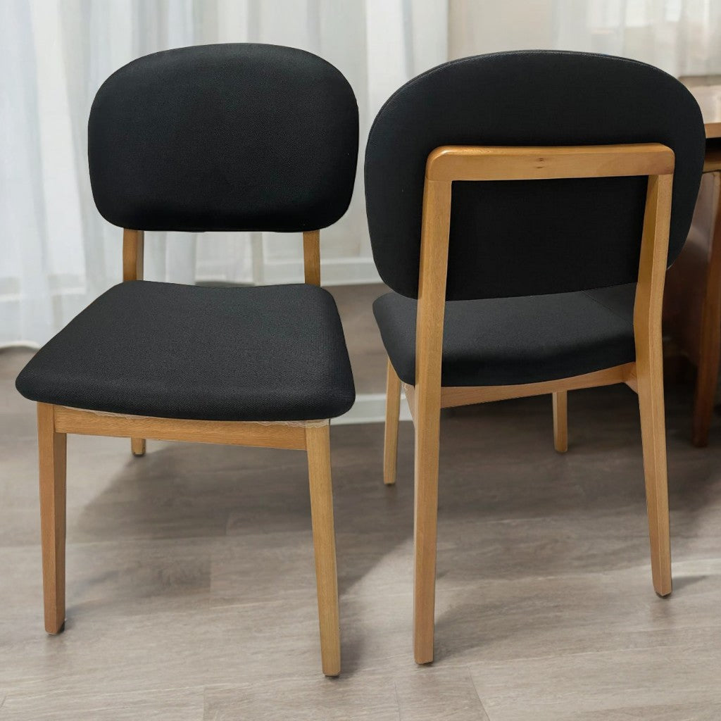 Kit 2 Cadeiras Gaya Mel/Linho Preto 09 – J SILVA MÓVEIS