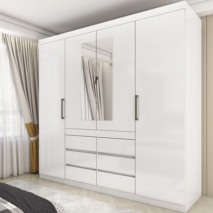 Guarda-roupa 4 Portas Império 2,00 M Branco – Carioca MÓveis