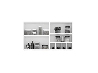 Armário de Cozinha Aéreo Pérola 1,20 – Cinamomo/Off White - Móveis furniture