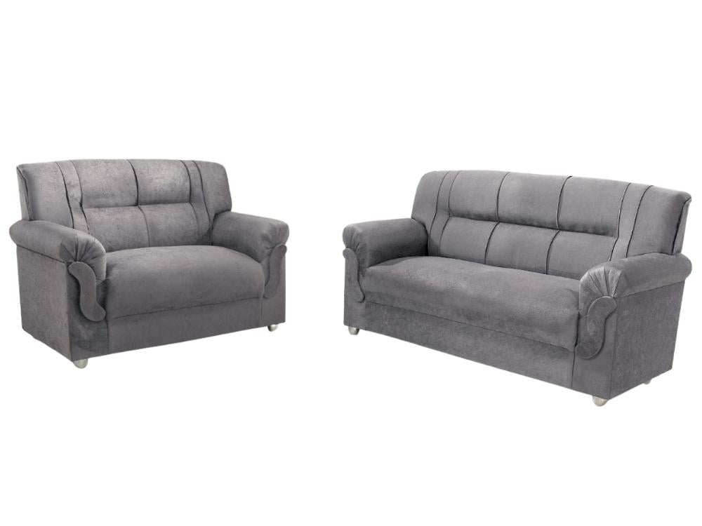 Conjunto de sofá 2 x 3 lugares REF 5014 – Cinza - Móveis furniture