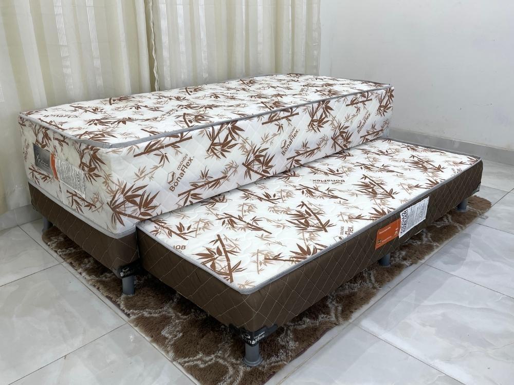 Cama box Gardênia Molas Bonnel Solteiro com Auxiliar – - Móveis furniture