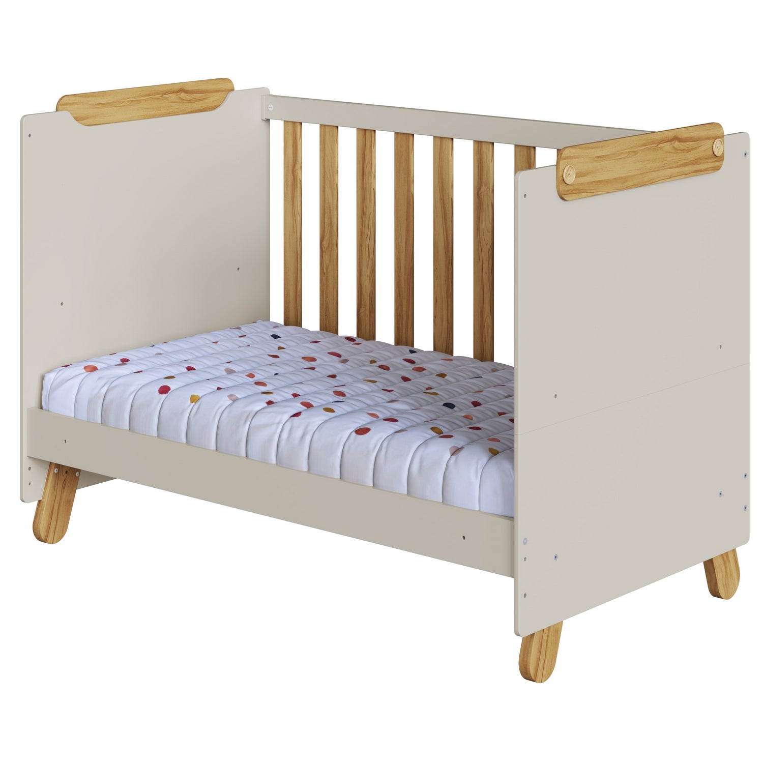 Berço Americano Pingo Off White/Amêndoa – PEROBA MÓVEIS