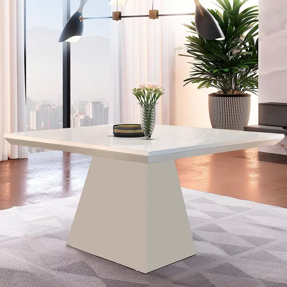 Mesa Luna 120 Canto Reto Off White – RUFATO - Móveis furniture