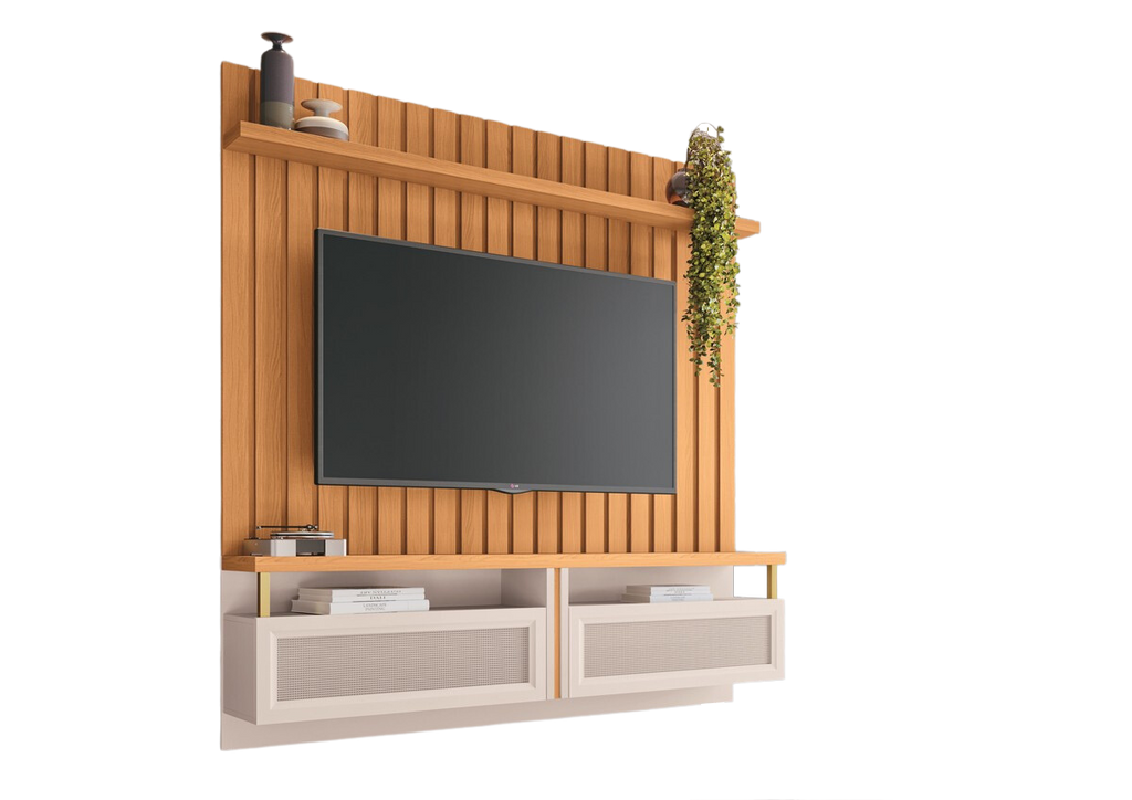 Home Suspenso até 70″ Átrio 1.8 Cinamono/Off Whit - Móveis furniture