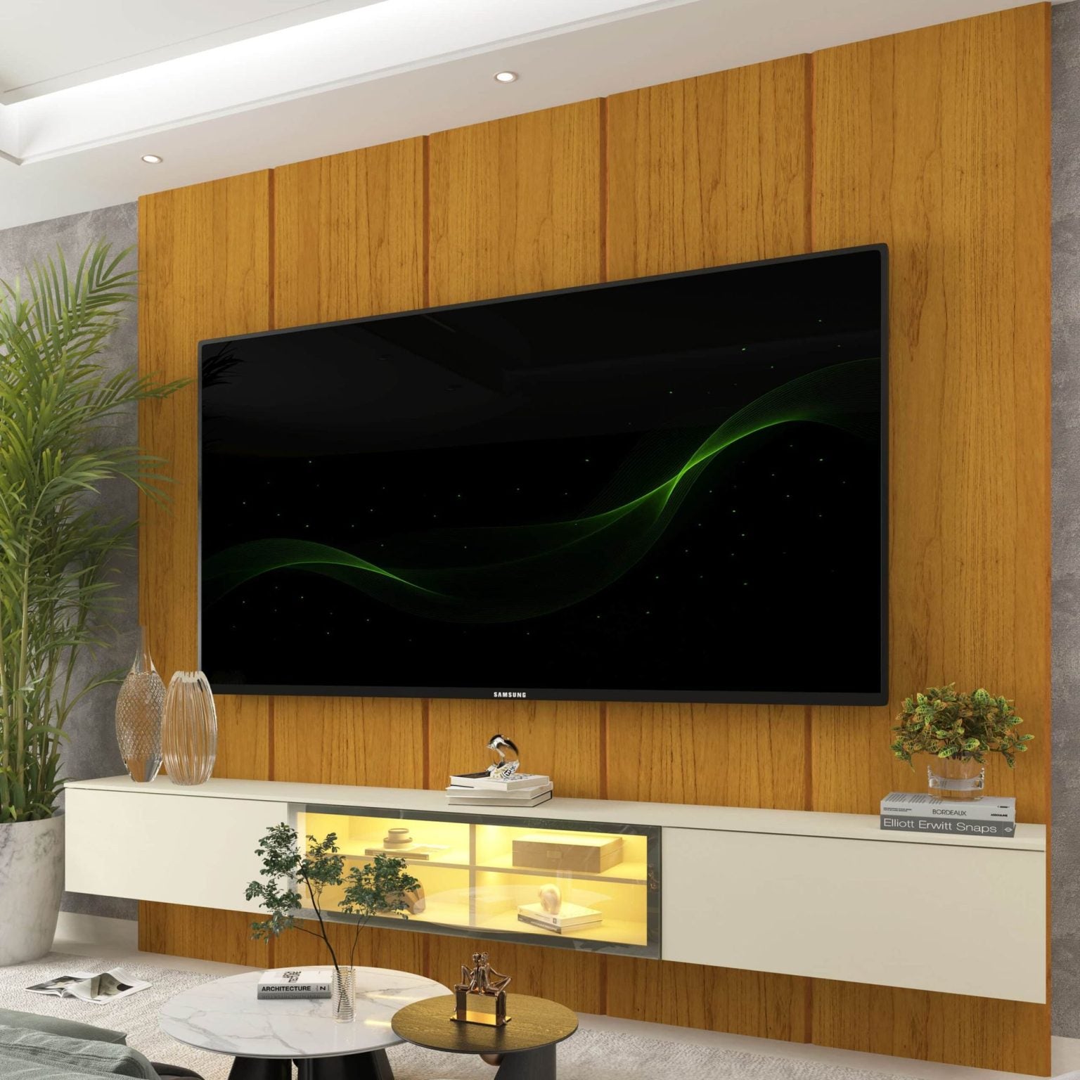 Home Suspenso Luminare Reflecta c/Led 2.20m – Naturale/Off White