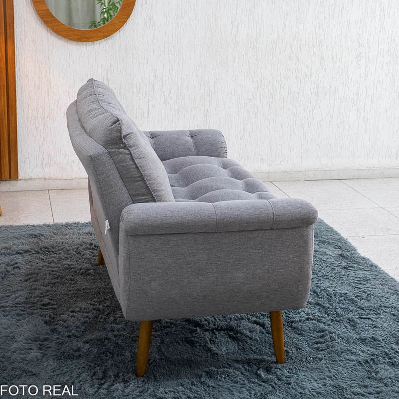 Poltrona MX Xangai 2 Lug. Linho Cinza