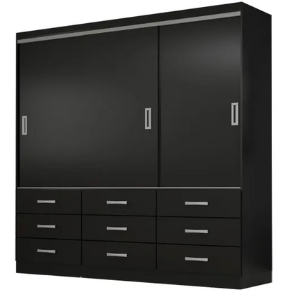 Guarda Roupa Isabela Casal 3 Portas 9 Gavetas Evidencia - Móveis furniture
