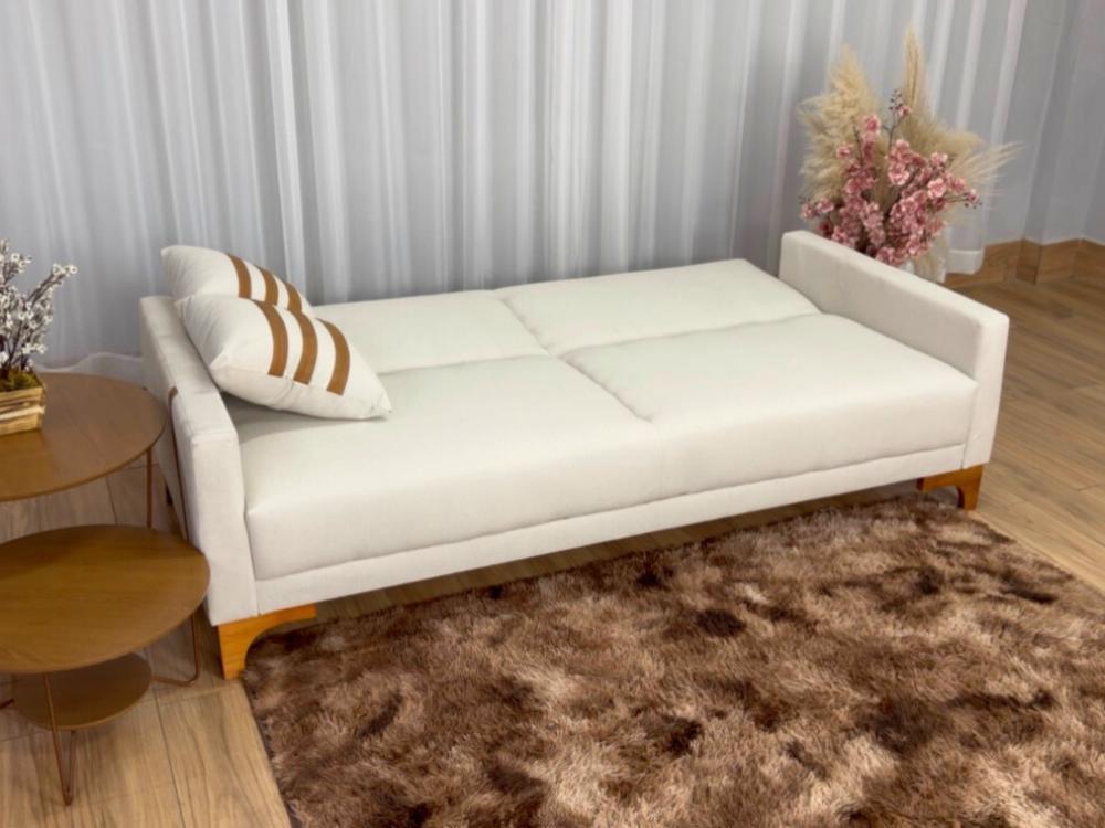 Sofa Cama Luizi 2.09m – Bege Linho