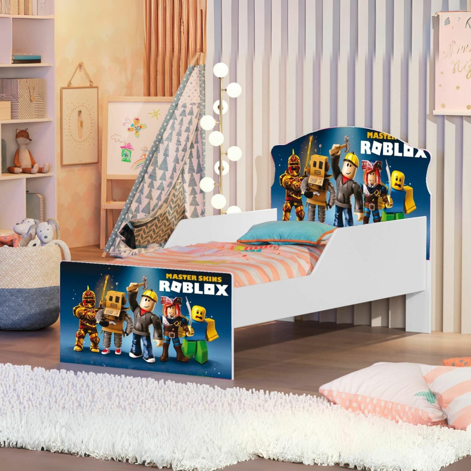 Mini Cama Juvenil Lívia Roblox - Móveis furniture