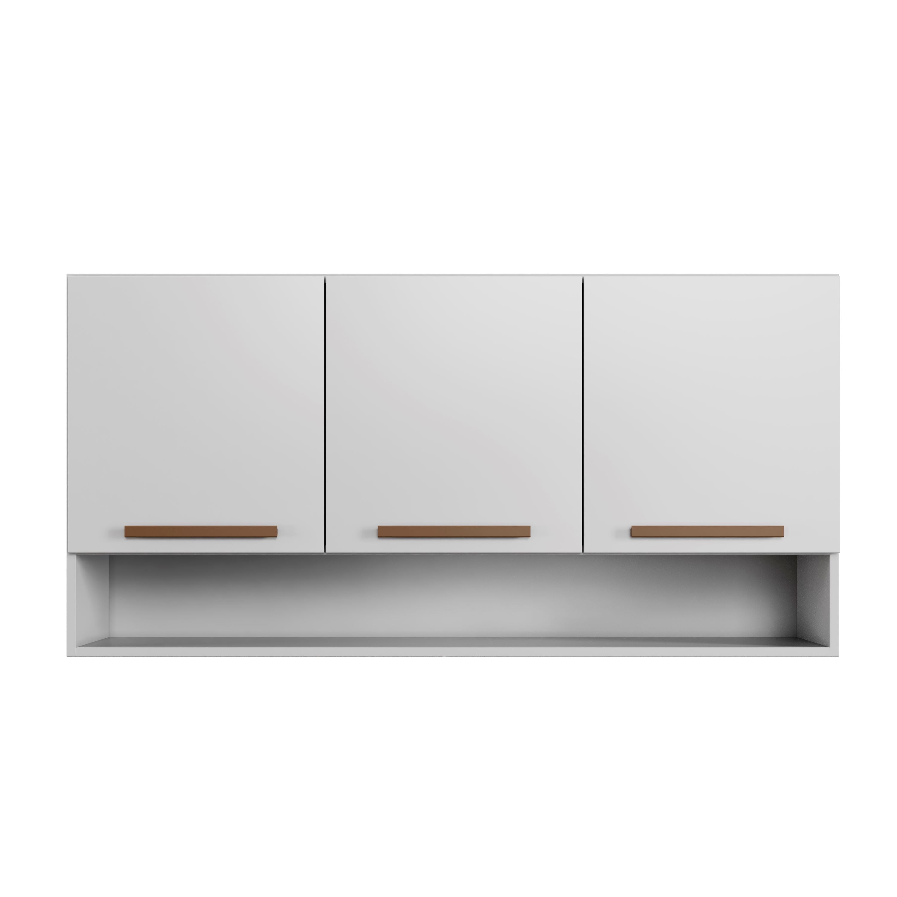 Armario Aereo Plus 120 3P1N Branco Arte Moveis