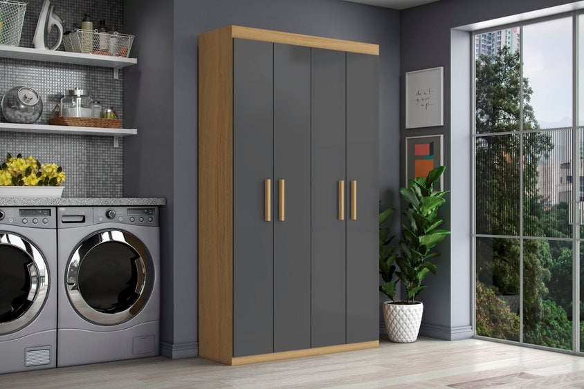 Multiuso Aramoveis 4P Atacama.Grafite - Móveis furniture