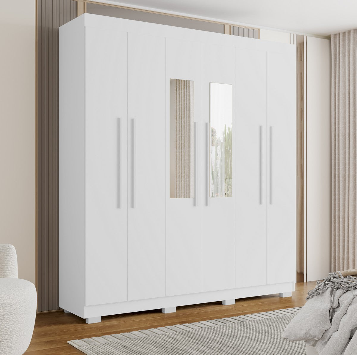 Guarda-Roupa (3 Gavetas) Porto Bello 2,007 m Branco – RUD RACK