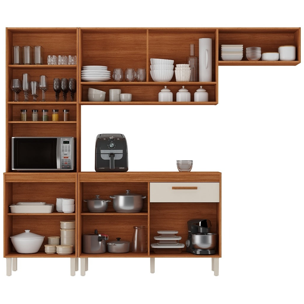 Cozinha Completa (4 Peças) Canela Cinamomo/Off White – ITATIAIA