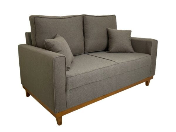 Sofá 2 lugares Slim 1.40m – Marrom Linho - Móveis furniture