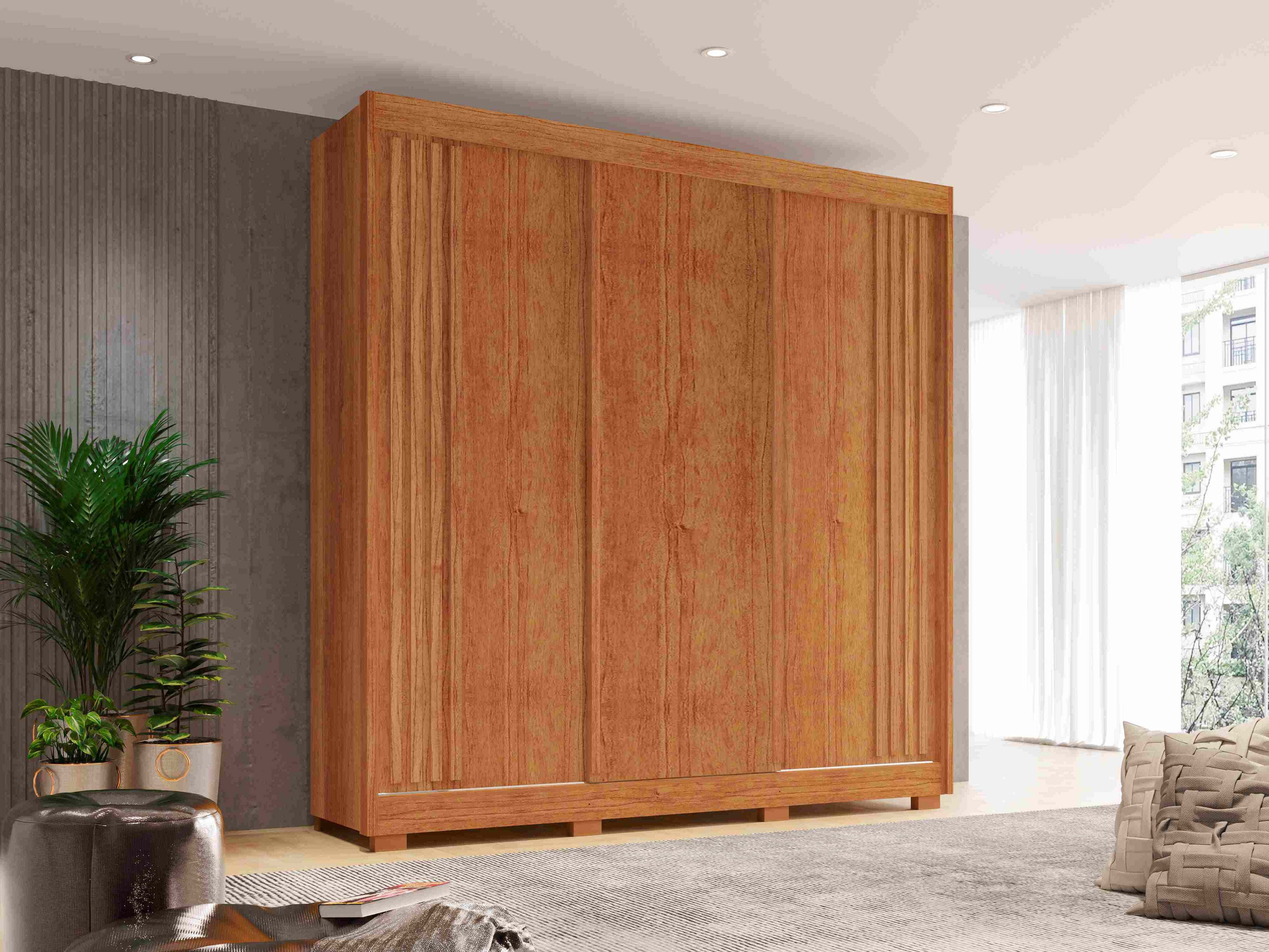 Roupeiro Atenas 3P4G Cinamomo Salleto - Móveis furniture