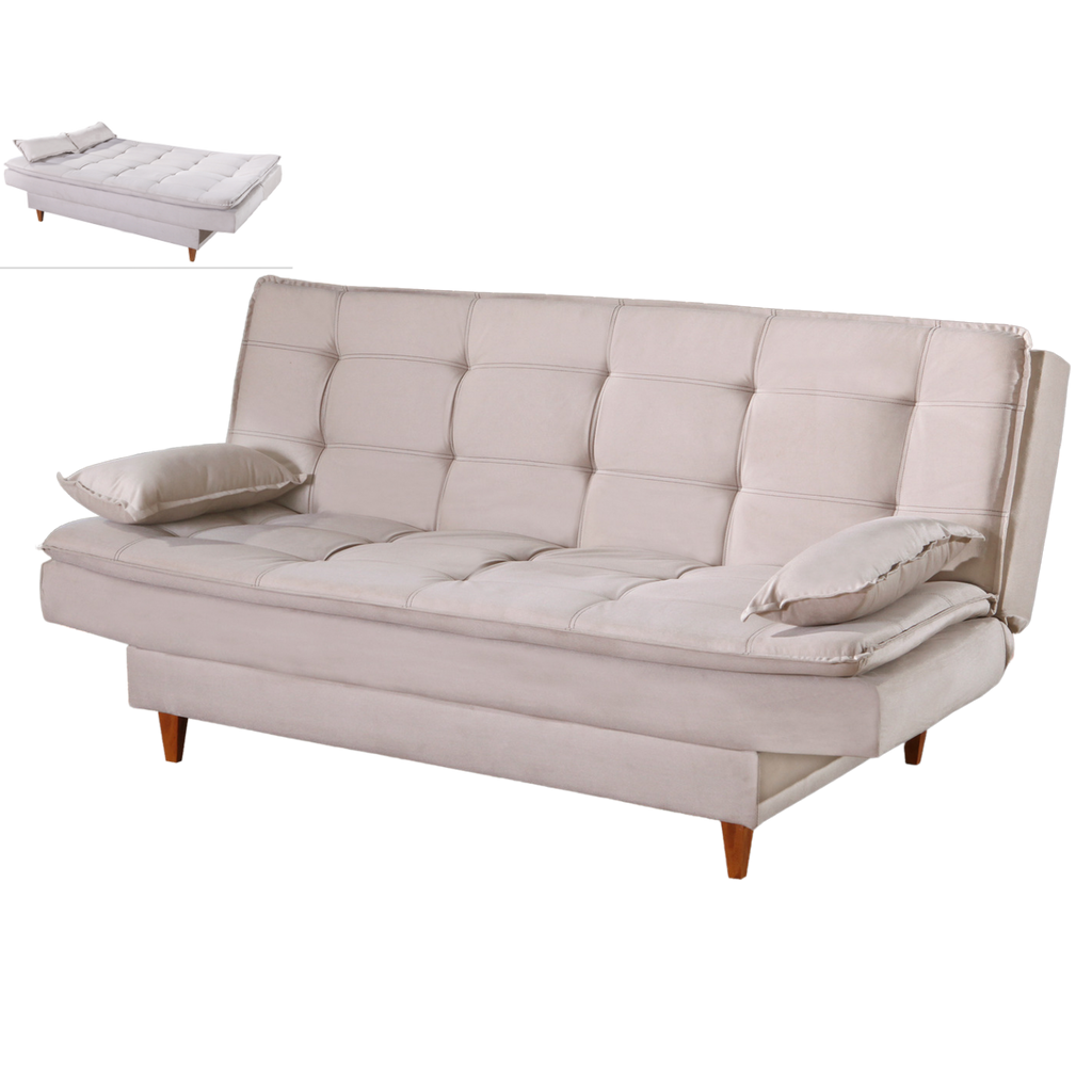 Sofá Cama Premium 1,80 m Bege – LUXURY ESTOFADOS - Móveis furniture