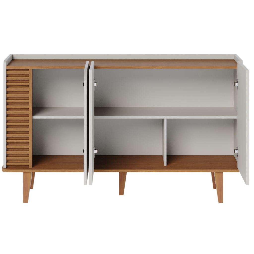 Buffet Jurerê Off White Matte/Freijó - Móveis furniture