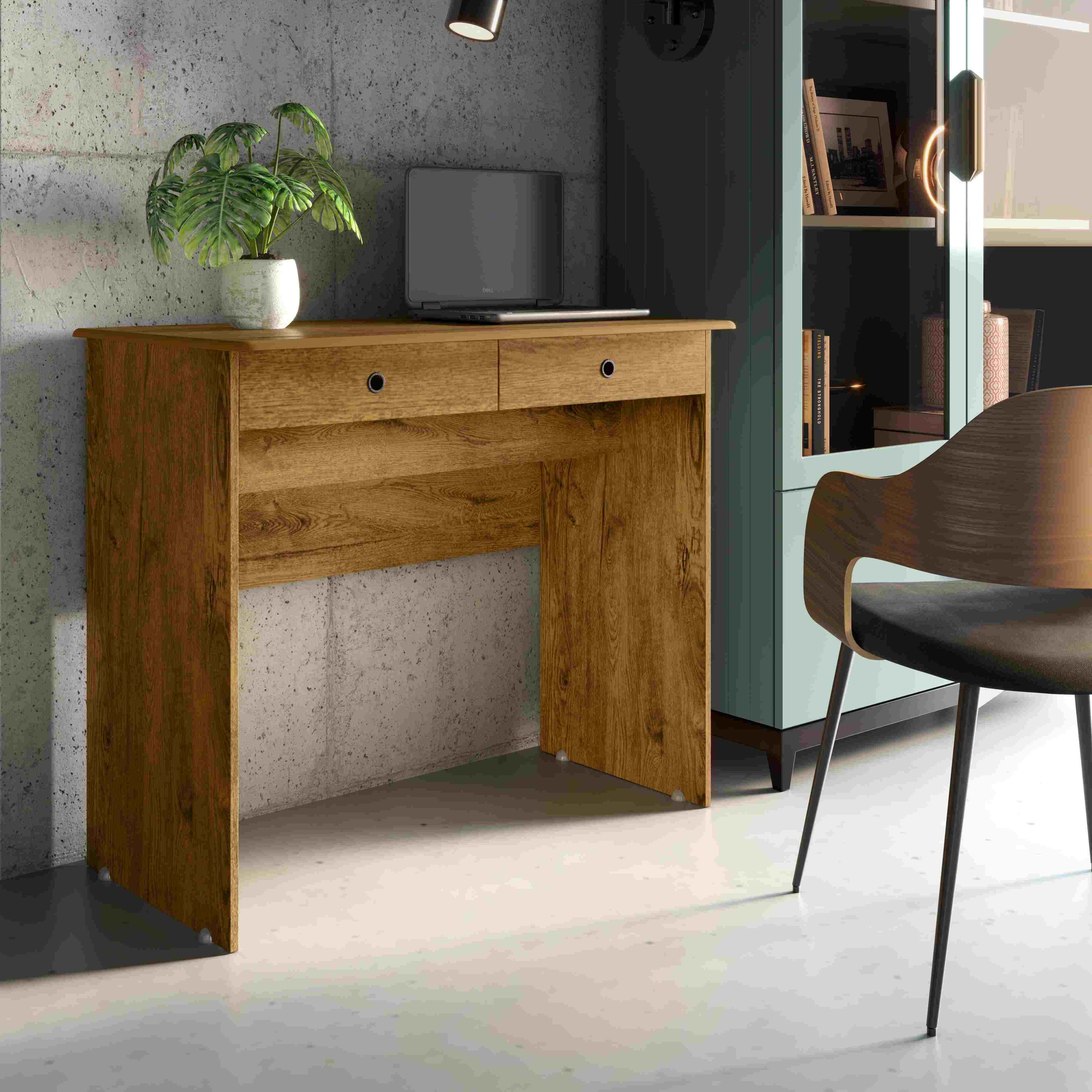 Escrivaninha 2 Gavetas Freijo EJ Moveis - Móveis furniture