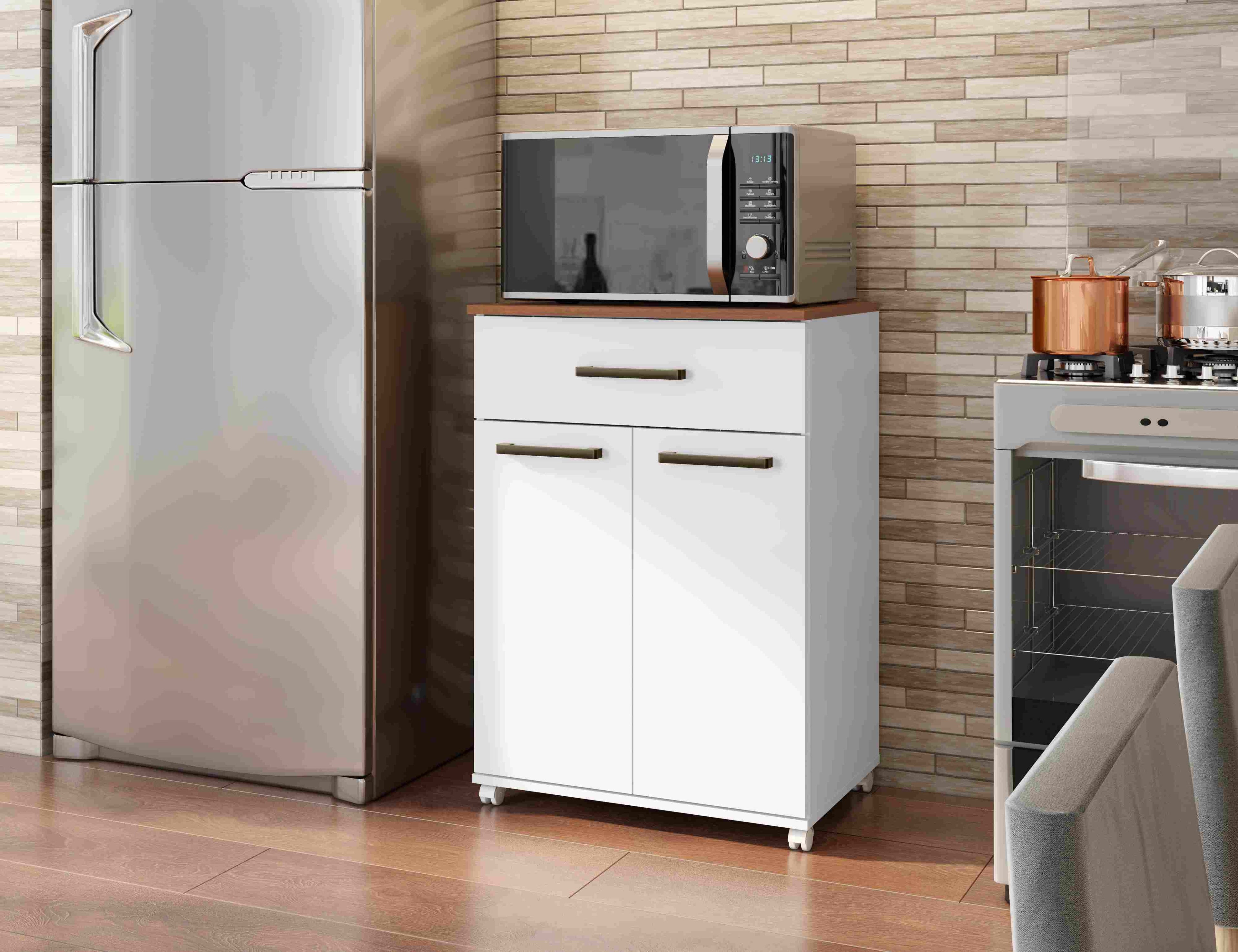 Armario Multiuso Primor 2P1G Branco.Natura Zanzini