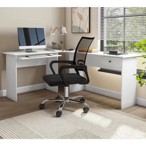 Mesa para Escritório em L 1 Gaveta Max - Móveis furniture