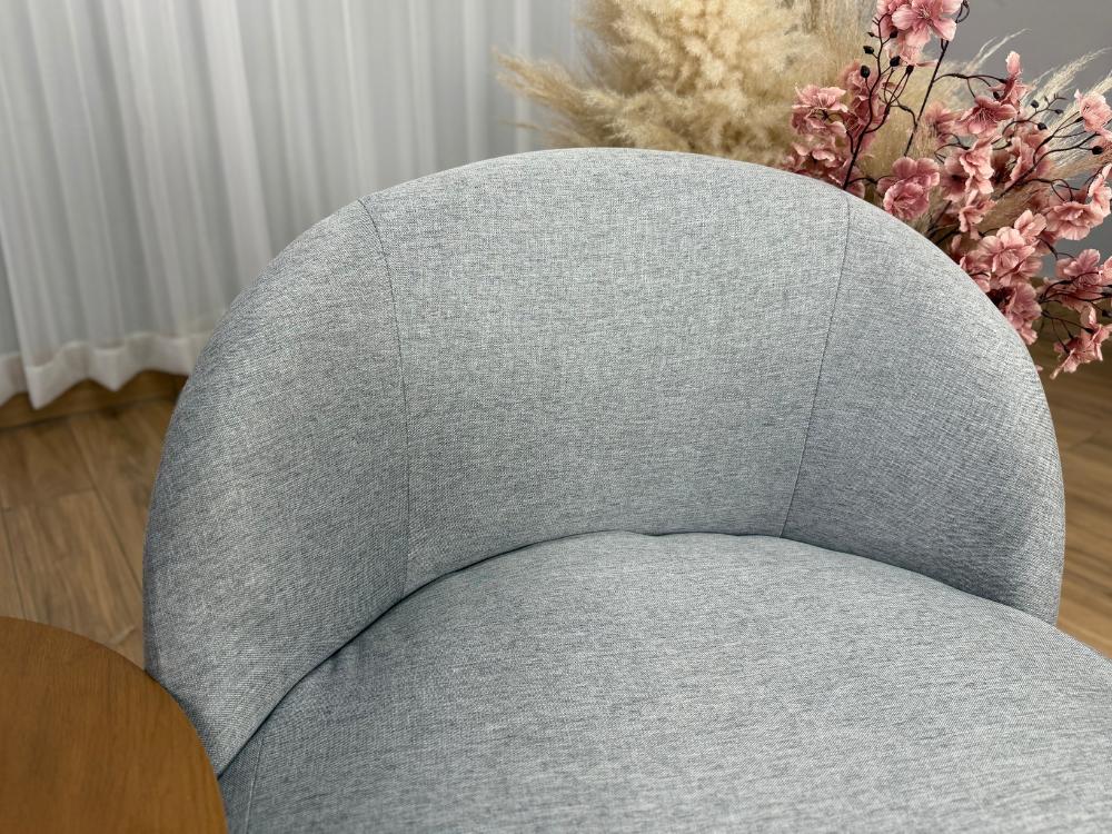 Poltrona Decorativa Doha – Cinza Linho