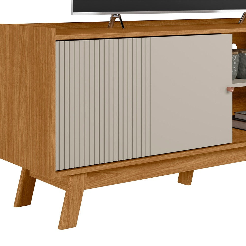 Rack até 65″ Aurum Nature/Off White – LINEA BRASIL