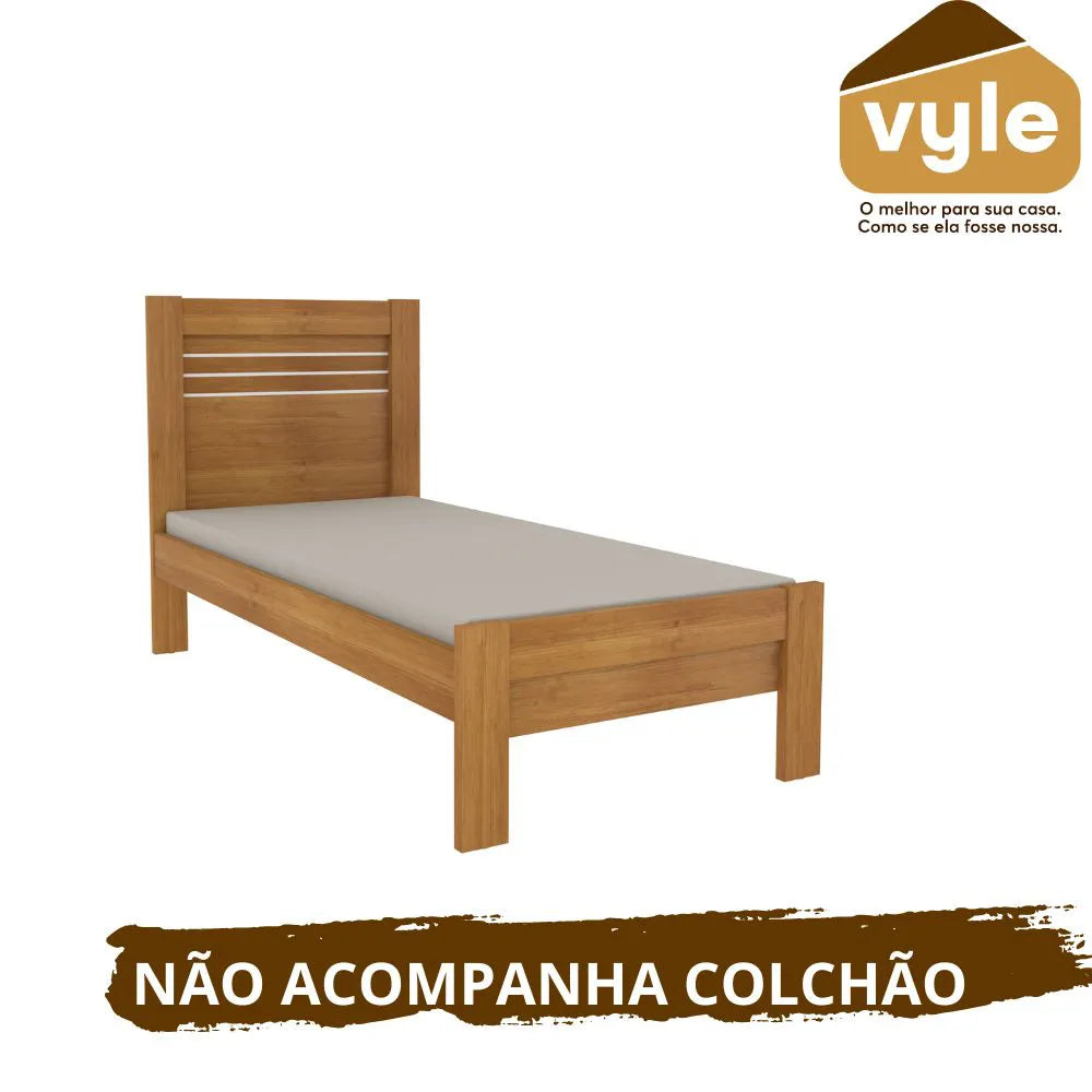 Cama Solteiro Safira TCIL 100% MDF Cinamomo - Móveis furniture