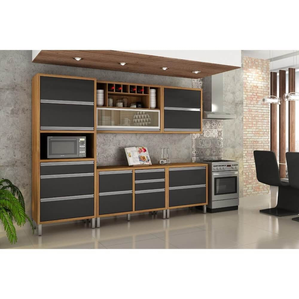 Cozinha Jade Completa 8 Portas 7 Gavetas 5 Peças CHF - Móveis furniture